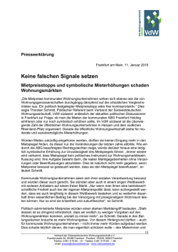 Keine falschen Signale setzen
