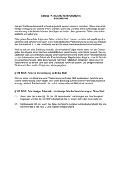 eidesstattliche versicherung