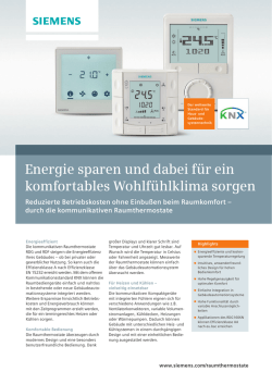 Energie sparen und dabei für ein komfortables Wohlfühlklima sorgen