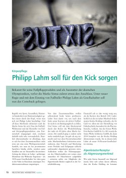 Philipp Lahm soll für den Kick sorgen