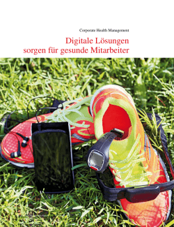Digitale L&ouml;sungen sorgen f&uuml;r gesunde Mitarbeiter