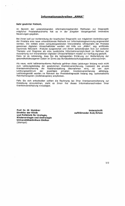 Informationsschreiben "ANNA"