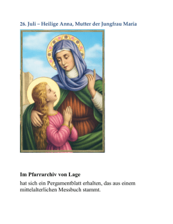 Hl. Anna - St. Johannes der T&auml;ufer