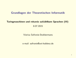 Grundlagen der Theoretischen Informatik