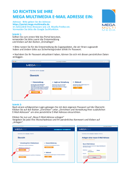 Anleitung E-Mail-Adresse einrichten