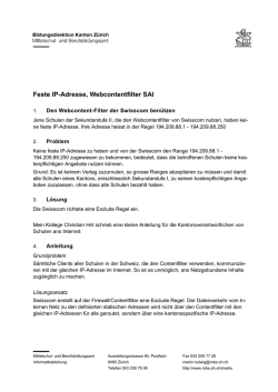 Feste IP-Adresse, Webcontentfilter SAI