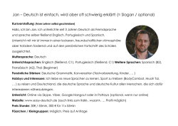 Jan &ndash; Deutsch ist einfach, wird aber oft schwierig erkl&auml;rt! (= Slogan