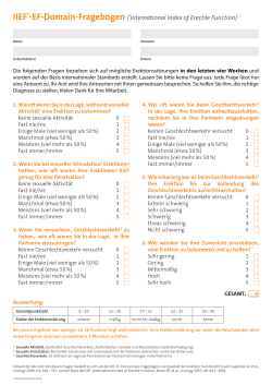 IIEF*-EF-Domain-Fragebogen (*International Index of