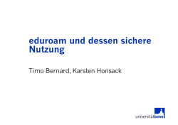 eduroam und dessen sichere Nutzung