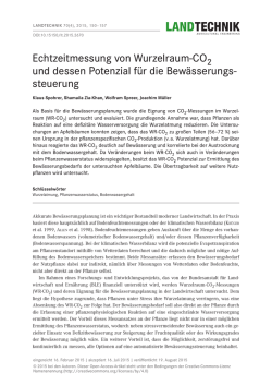 Echtzeitmessung von Wurzelraum-CO2 und dessen Potenzial f&uuml;r