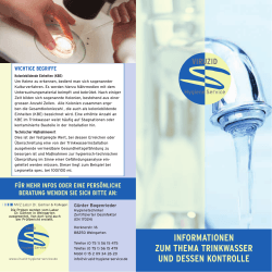 informationen zum thema trinkwasser und dessen kontrolle