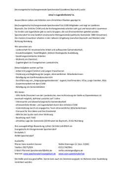 Die evangelische Kirchengemeinde Speichersdorf