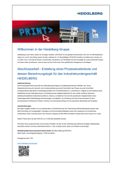 in der Heidelberg-Gruppe Abschlussarbeit