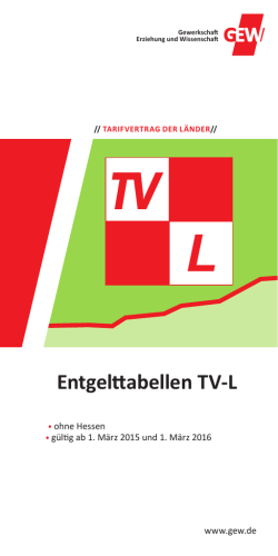 Entgelttabellen TV-L