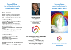 Fernausbildung Zur spirituellen Lehrerin, zum spirituellen Lehrer