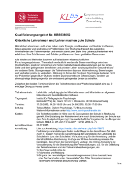 Gl&uuml;ckliche Lehrerinnen und Lehrer machen gute Schule