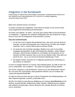 Integration in der Bundeswehr