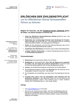 Infoblatt Erl&ouml;schen der Zivildienstpflicht