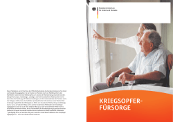 Kriegsopferfürsorge - Bundesministerium für Arbeit und Soziales