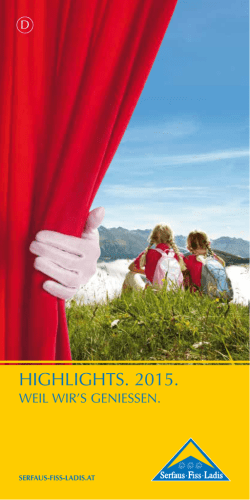Highlights. - Serfaus-Fiss