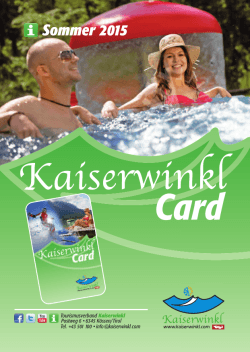 Sommer 2015 - Kaiserwinkl