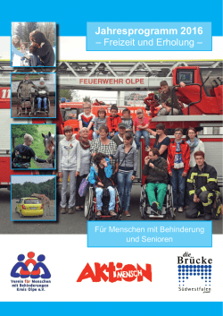 Jahresprogramm 2016 - die Br&uuml;cke S&uuml;dwestfalen