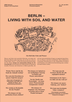 berlin – living with soil and water