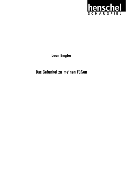 Leseprobe  - henschel SCHAUSPIEL Theaterverlag Berlin GmbH