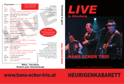 heurigenkabarett - Hans Ecker Trio