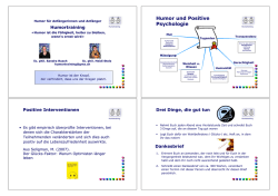 Humor und Positive Psychologie