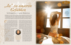 Ja" zu unseren Gef&uuml;hlen