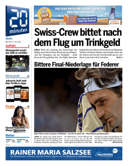Swiss-Crew bittet nach dem Flug um Trinkgeld