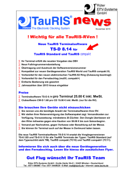 ! Wichtig für alle TauRIS-RVen ! TS-D 8.14 für Gut Flug wünscht Ihr