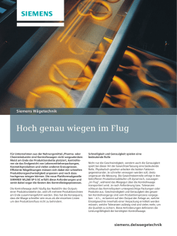 Hoch genau wiegen im Flug