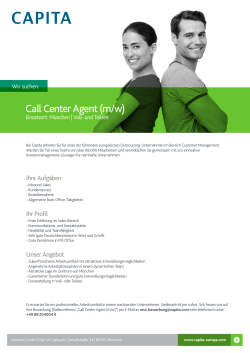 Call Center Agent (m/w)