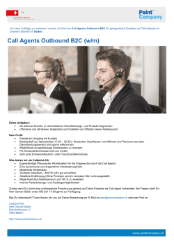 Call Agents Outbound B2C (w/m)