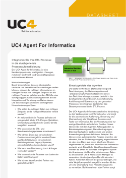 UC4 Agent For Informatica