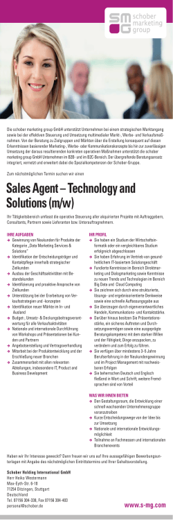 Sales Agent – Technology and Solutions (m/w)