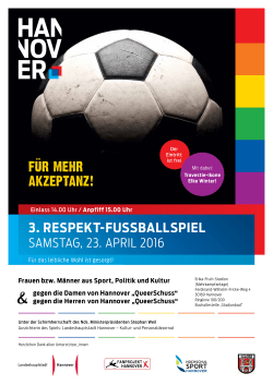 3. respekt-fussballspiel für mehr akzeptanz!