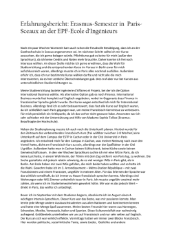 Erfahrungsbericht - Beuth Hochschule für Technik Berlin
