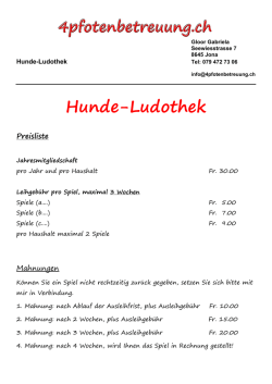 Hunde-Ludothek
