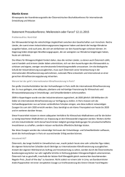 Statement von Martin Krenn (KOO)