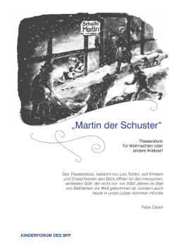 Martin der Schuster - Kinderforum des BFP