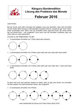 Lösungen Känguru-Sonderedition Februar 2016