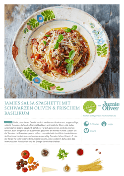 jamies salsa-spaghetti mit schwarzen oliven