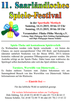 in der Sporthalle Mettlach Samstag, 14.11.2015