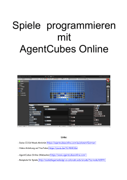 Spiele programmieren mit AgentCubes Online