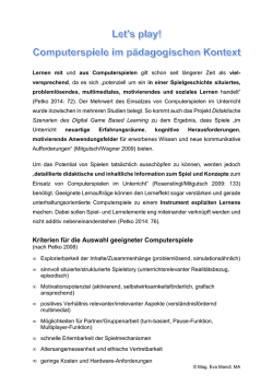 Handout zum Workshop