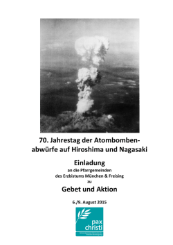 Handreichung zu 70 Jahre Hiroshima