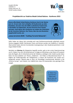 Projektbericht – ViaMUN 2015